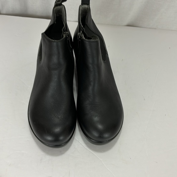 Alegria Eve Black Side Zip Leather  Ankle Boots Bootie Size 37 - Picture 3 of 13